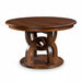 Amish Broadway Single Pedestal Round Table - Sap Cherry - OCS-117 Asbury - Unique Amish Table Base - Modern Amish Table 