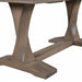 Amish Browning Twisted Double Pedestal Table - Twisted Table Base - Brown Maple - OCS-135 Driftwood - Gray Modern Amish Table - Base Close-Up