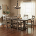 Amish Browning Twisted Double Pedestal Table - Twisted Table Base - Brown Maple - OCS-135 Driftwood - Gray Modern Amish Table - In-Room Photo