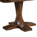 Amish Browning Twisted Single Pedestal Table - Modern Twisted Amish Table  Base - Solid Brown Maple Amish Table- OCS-228 Rich Tobacco - Close Up Base Detail
