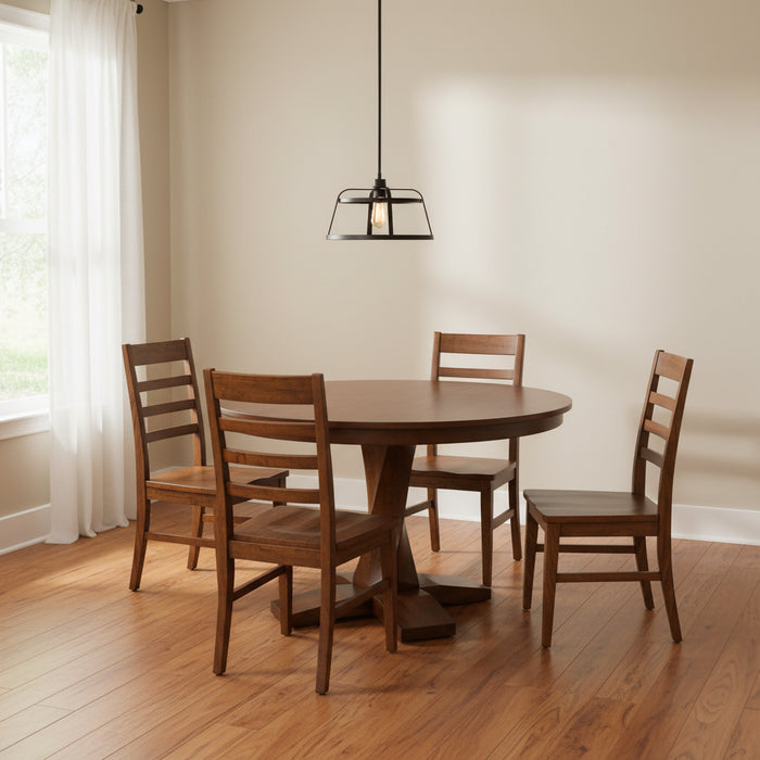 Amish Browning Twisted Single Pedestal Table
