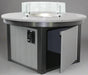 Amish Buckeye Poly 48" Square Base Firepit - Gas Powered - Poly Color Dark Gray on Black - Main Photo 2