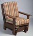 Amish Buckeye Poly Regal Single Glider - Sunbrella Fabric Brannon Redwood - Poly Color Tudor Brown - Main Photo