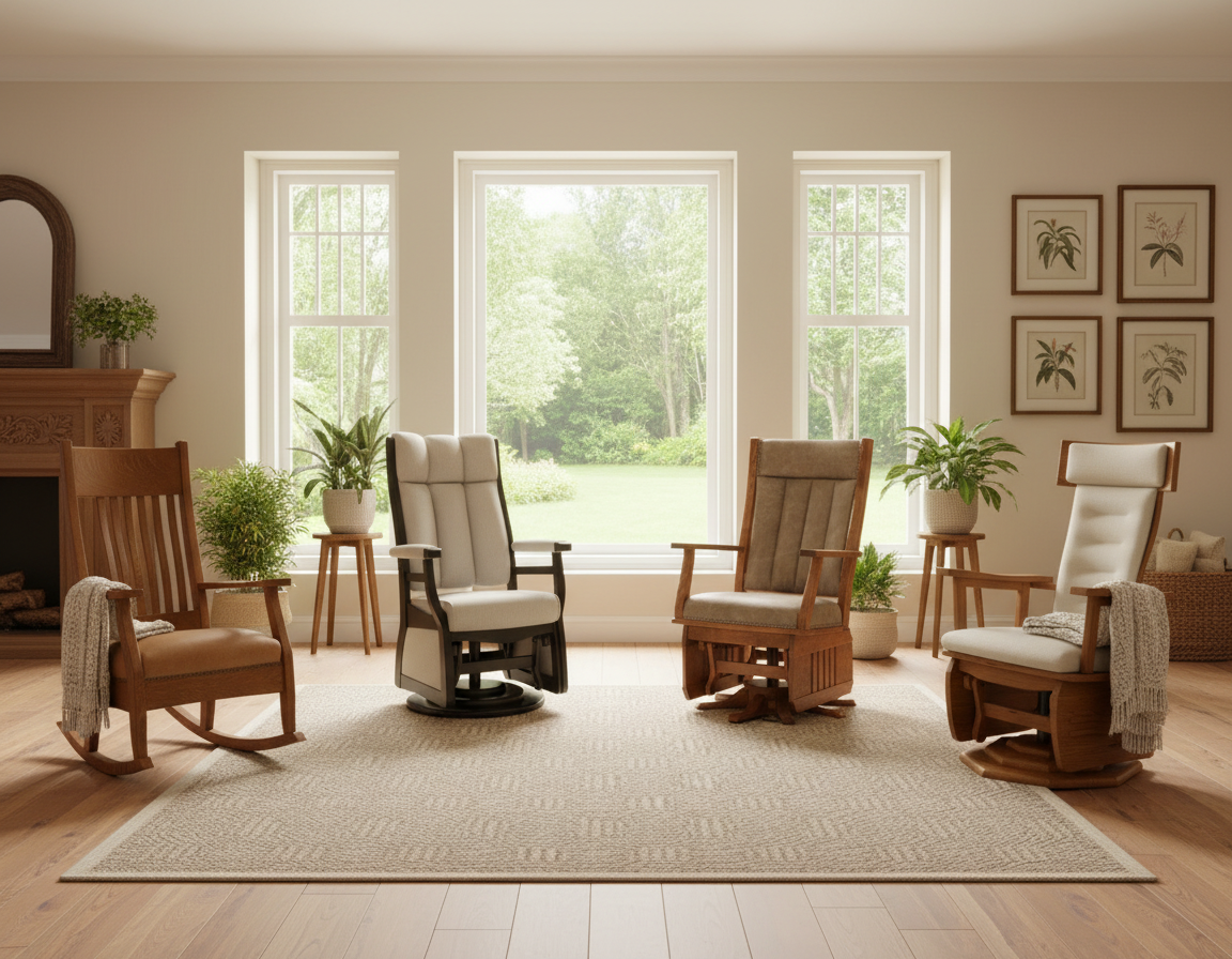 Amish Buckeye Rockers Gliders Office Chairs