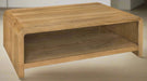Amish Burlington Coffee Table
Shelf Size: 50" Wide x 11" High
3" Radius on Corners
Solid Wood Construction