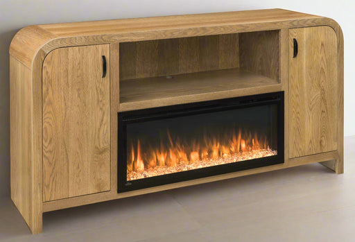 Amish Burlington Fireplace Mantel
Shelf Size: 40.75" Wide x 17.5" Deep x 13" High
Door Opening: 14 5/8" Wide x 17.5" Deep x 13" High 
6" Radius on Corners
Solid Wood Construction
Soft Close Door Hinges
Thermostat Controlled