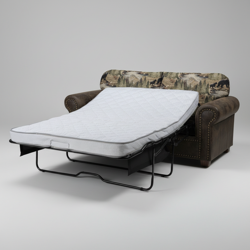 Amish Cabin Themed Sleeper Sofa with Foldout Mattress Log Cabin Sleeper Sofa American Made