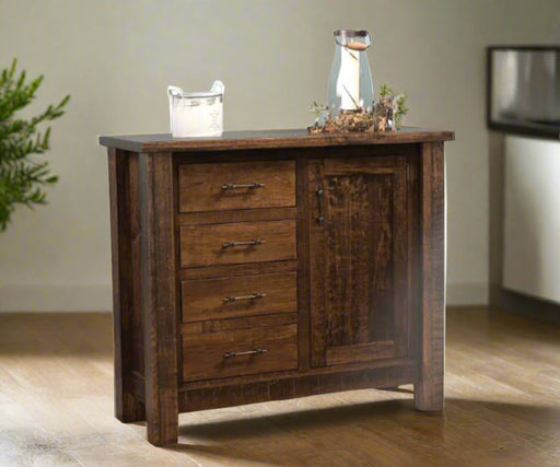 Amish Calder 4-Drawer Buffet
4-Drawer Buffet
Rough Sawn Wormy Brown Maple