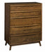 Amish Cambridge Chest of Drawers Modern Style, Sap cherry OCS-119 Cappuccino Stain