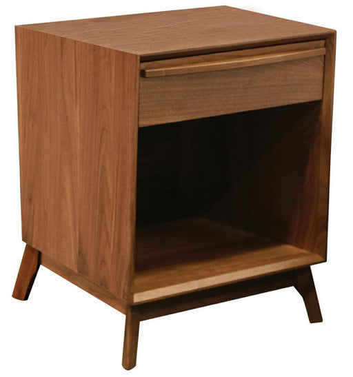 Amish Cambridge open Nightstand with Cappuccino Finish on Sap Cherry Wood