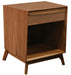 Amish Cambridge open Nightstand with Cappuccino Finish on Sap Cherry Wood