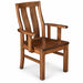 Amish Camdon Dining Chair - Emerson Woodcraft - Contemporary Amish Dining Chair - Solid Brown Maple - Arm Chair