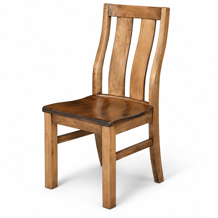 Amish Camdon Dining Chair - Emerson Woodcraft - Contemporary Amish Dining Chair - Solid Brown Maple - Side Chair