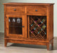 Amish Canterbury 2-Door Wine Cabinet Wine Storage Contemporary