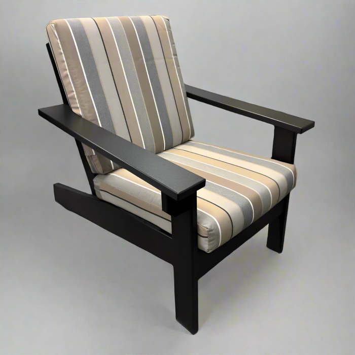 Amish Cape MAy Adirondack Chair - Sunbrella Fabric Milano Chair - Black Poly - Second Photo