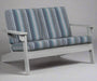 Amish Cape May Adirondack Loveseat - Trusted Coast Sunbrella Fabric - Light Gray Poly - Main Photo