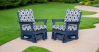 Amish Cape May Upholstered Glider Polywood with Sunbrella Outdoor Fabric