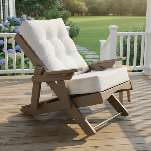 Amish Caribbean Siesta Folding Chair - Siesta Outdoors - Sunbrella Fabric - Tangent Poly