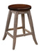 Carlisle Barstool Amish Made 2 Toned Brown Maple Driftwood Front Facing