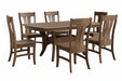 Amish Carson Dining Set - Contemporary Dining Set - Galveston Base - Cherry Cappuccino Stain