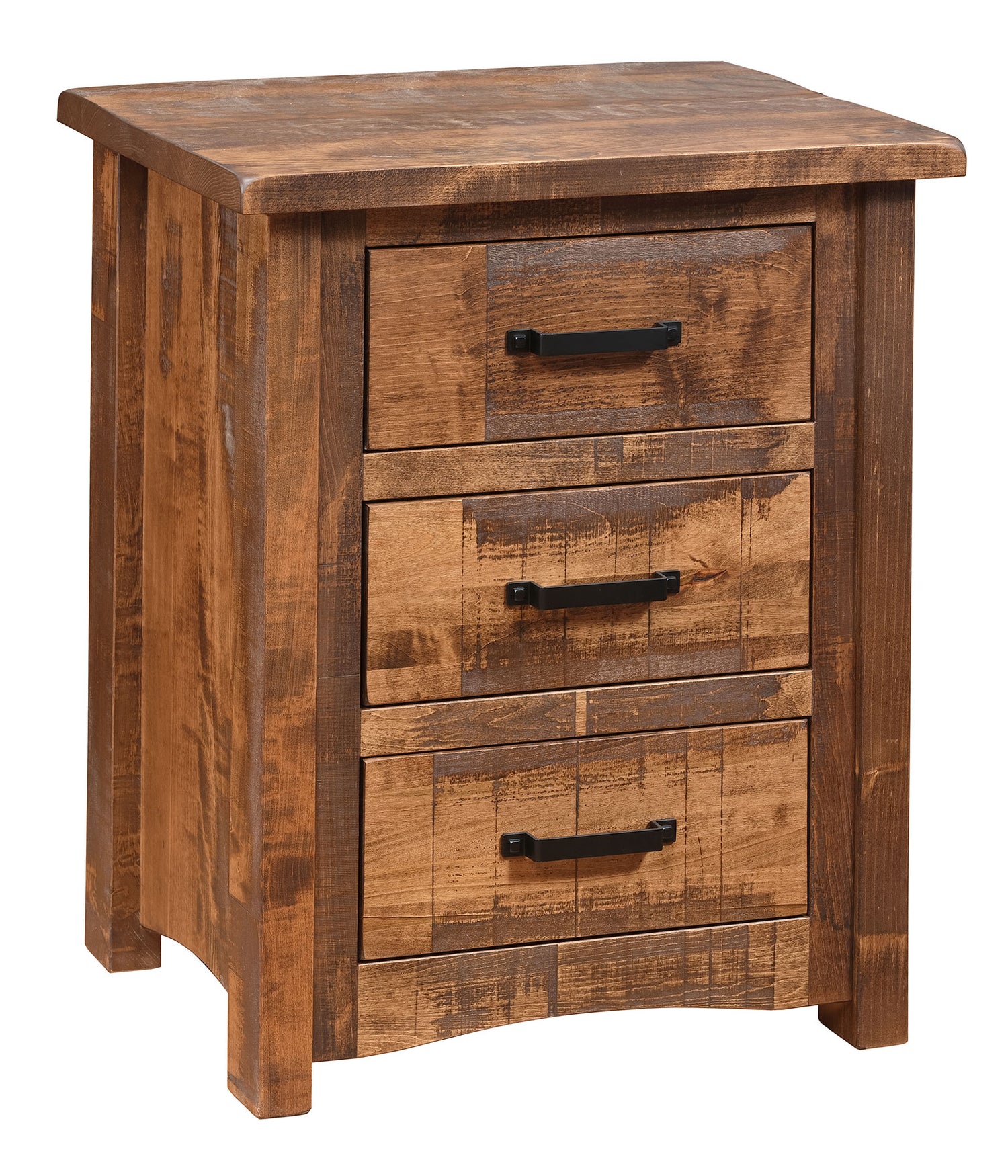 Amish Cavallo Rough Sawn Night Stand - Brown Maple