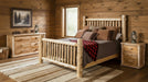 Amish Cedar Grove Cedar Log Bedroom Set with Spindle Log Bed Nightstand and Dresser Cedar Cabin Furniture