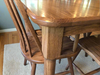 Amish Chamfered Table Edge on Plain Turned Leg Dining Table 