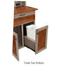 Amish Charleston 2-Tone Coffee Bar - Flaming Birch + Brown Maple Combo -- Coffee Hutch With Outlet and Mug Hangers - K-Cup Holder - Pull-out Surface - Storage Underneath - Solid Wood - Trash Can Pullout