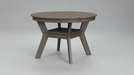 Amish Chat_48" Round_Table Poly Outdoor Amish Dark Gray Furniture