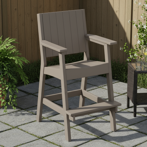 Amish Chat Bar Height Balcony Chair Poly Outdoor Amish Furniture