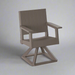 Amish Chat Swivel Dining Chair  Dark Gray Poly outdoor Furniture