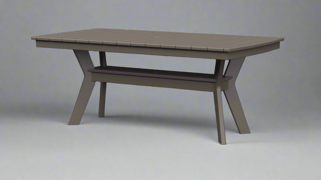 Amish Chat Table 38x72 Poly Outdoor 
furniture Dark Gray