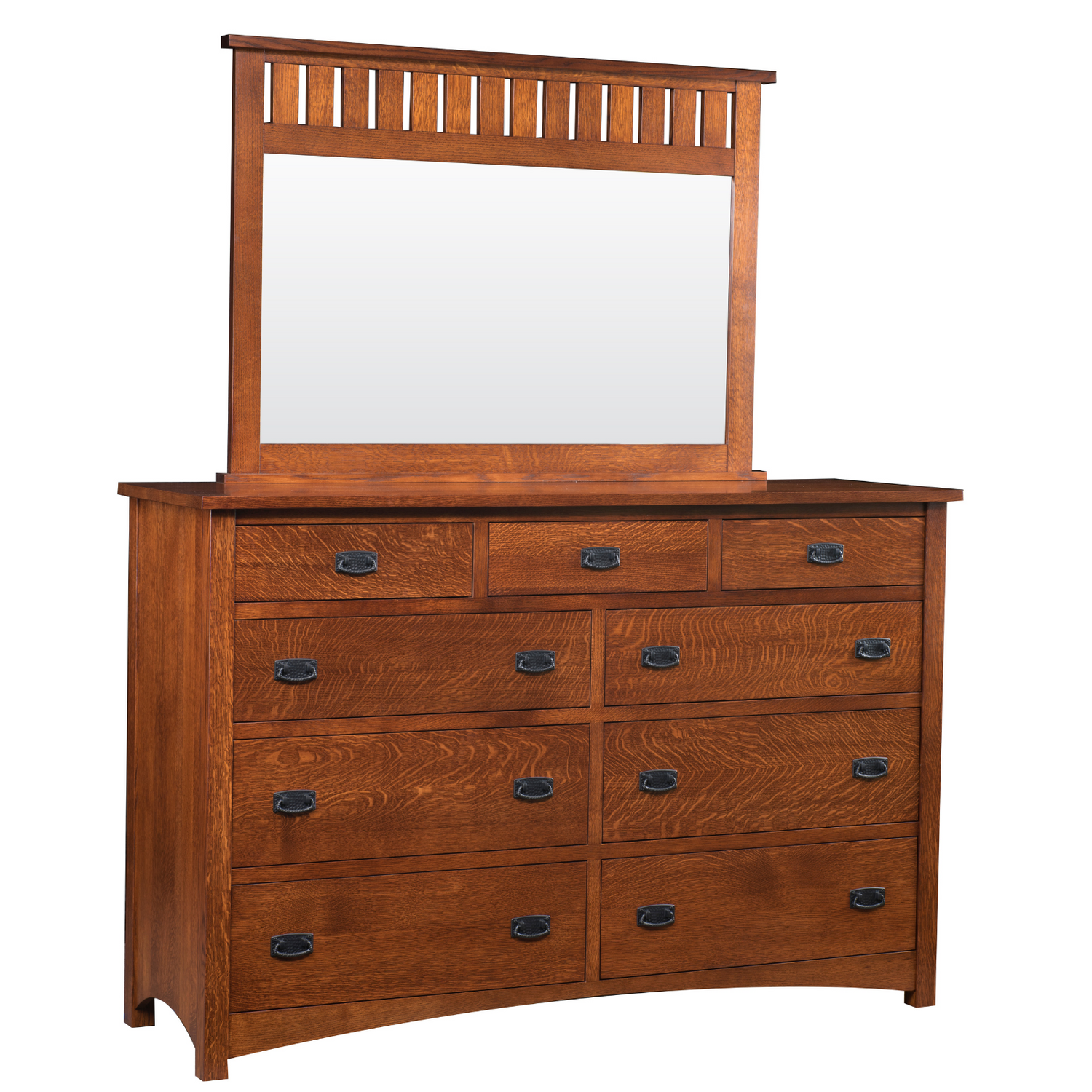 Amish Claremont Mission Mule Dresser - Quarter Sawn White Oak