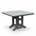 Amish Classic 44" Square Poly Dining Table - Amish Made Poly Dining Table - Light Gray on Dark Gray - Tangent Poly
