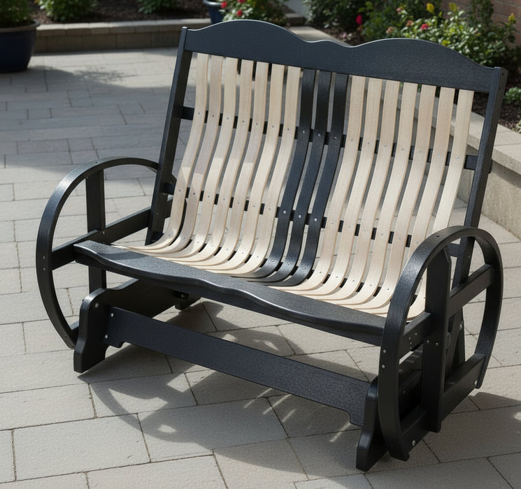 Amish Classic Cottage Polybent 4' Glider - E-Mar Backyard - Amish Made Polybent 4' Glider 1