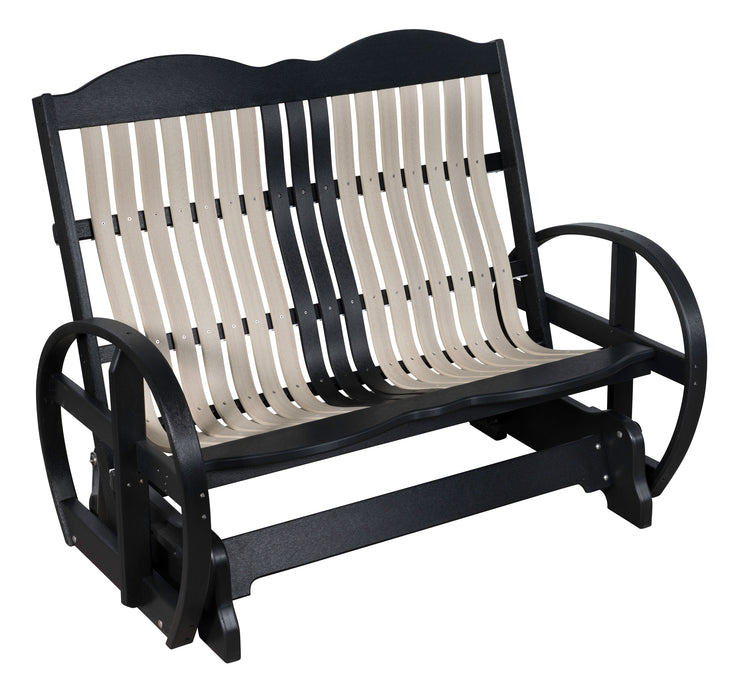 Amish Classic Cottage Polybent 4' Glider - E-Mar Backyard - Amish Made Polybent 4' Glider