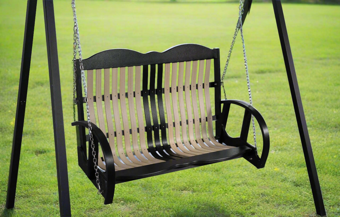 Amish Classic Cottage Polybent 4' Swing - E-Mar Backyard - Amish Made Polybent 4' Swing 1