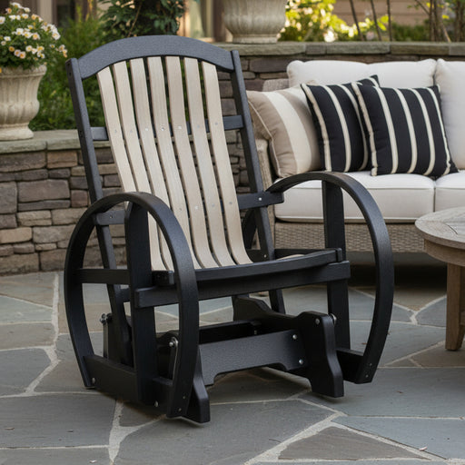 Amish Classic Cottage Polybent Glider - E-Mar Backyard - Amish Made Polybent Glider