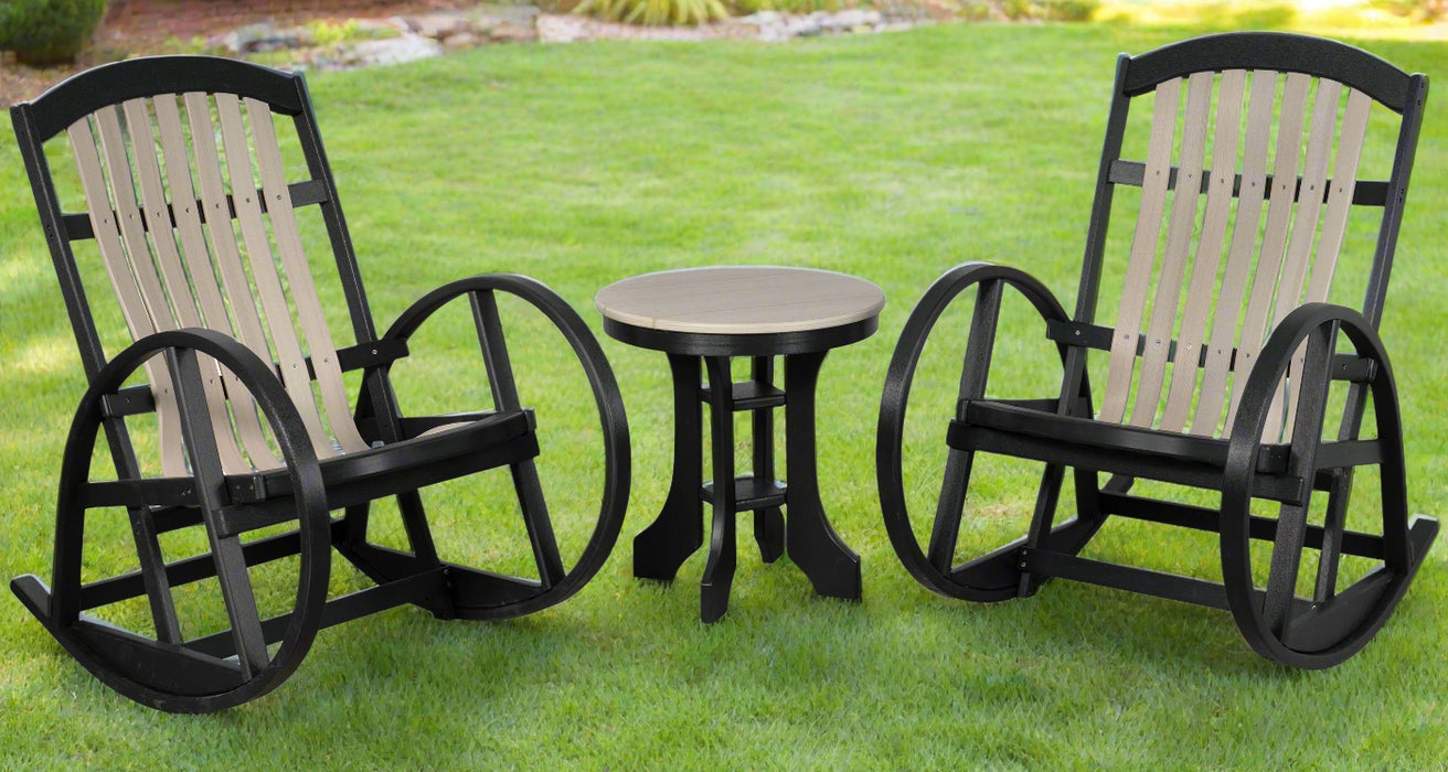 Amish Classic Cottage Polybent Rocker - E-Mar Backyard - Amish Made Polybent Rocking Chair 1
