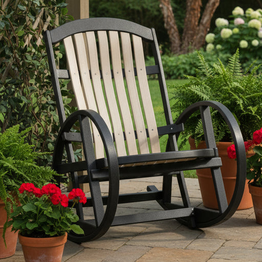 Amish Classic Cottage Polybent Rocker - E-Mar Backyard - Amish Made Polybent Rocking Chair