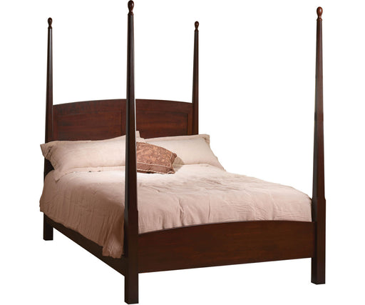 Amish Classic Shaker Pencil Post Bed with Canopy and Traditional Style