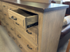 Amish Cleveland 5-Pc. Bedroom Suite - Solid Oak Bedroom Suite - Rough Sawn Tops - 5-Pc. Set - Drawer Detail 2