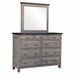 Amish Cleveland High Dress - Solid Maple - 2-Tone - Gray Stain