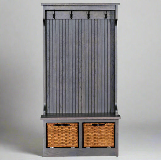 Amish Closet Cabinetry Hall Seat with Baskets Unit-E