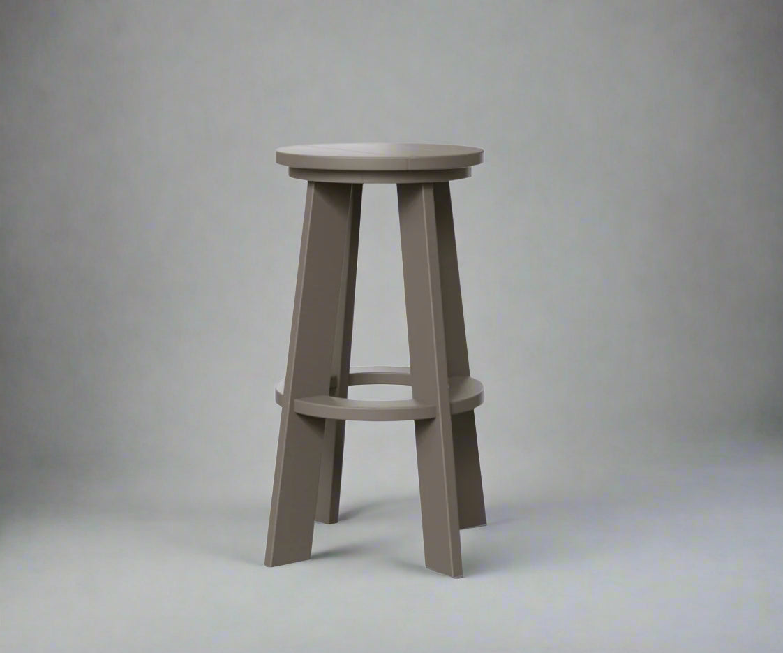 Amish Coastal Counter Height Barstool Dark Gray Amish poly outdoor furniture