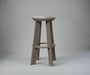Amish Coastal Counter Height Barstool Dark Gray Amish poly outdoor furniture