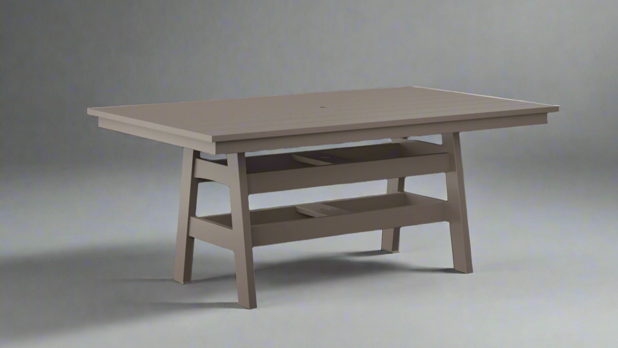 Amish Coastal 38x72" Rectangle Table Dark Gray outdoor Amish furniture