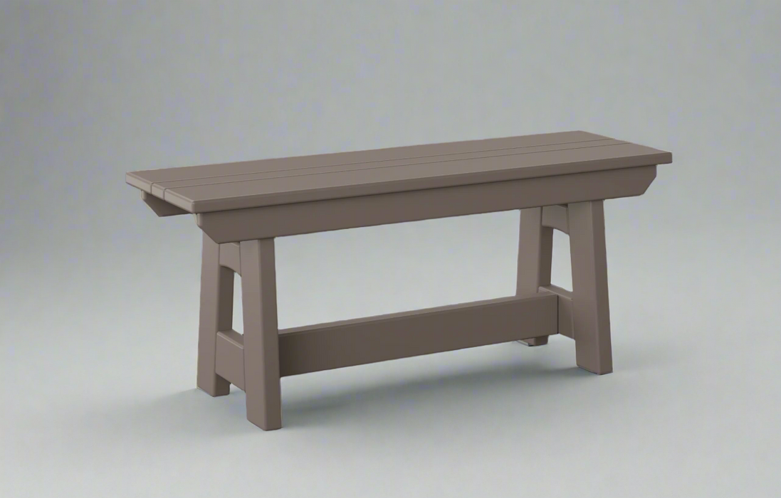 Amish Coastal 44" Bench dark Gray poly outdoor furniture