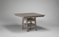 Amish Coastal 44" Square Table Poly outdoor Furniture Dining Dark Gray