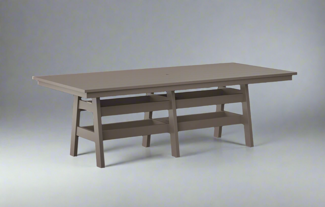 Amish Coastal 44x96" Rectangle Table Dark Gray outdoor Amish furniture